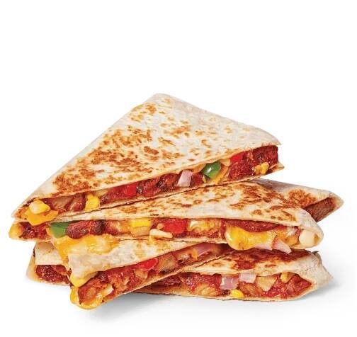 Quesadillas with veggies, meat and cheese