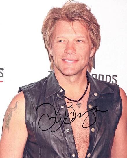 Jon Bon Jovi (Bon Jovi) - foto 20x25 s podpisem + COA - Ostatní sběratelské předměty