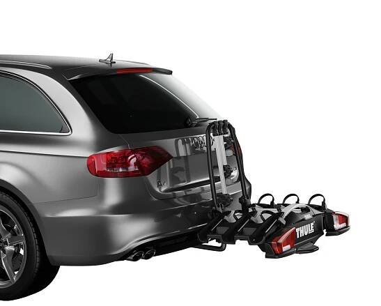 VeloCompact - nosič kol na tažné zařízení pro 3 kola 13-pinů - černá /aluminium