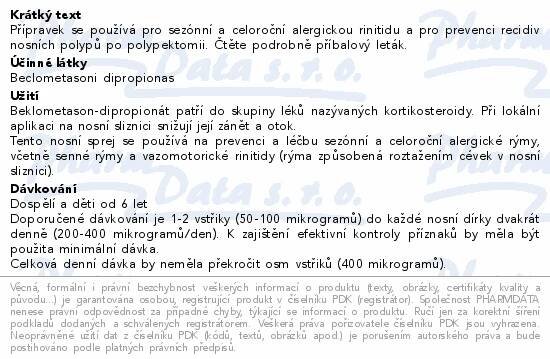 Beclomet Nasal Aqua 50mcg nas.spr.susp.1x9ml-70dáv | Lékárny IPC