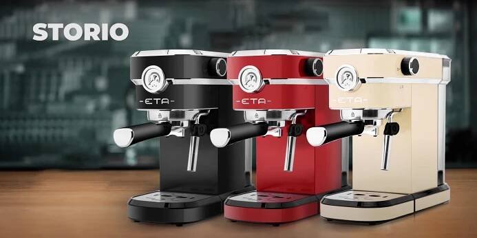 Eta Storio, Espresso kávovar, 0,75 l, Mletá káva, 1350 W, Červená