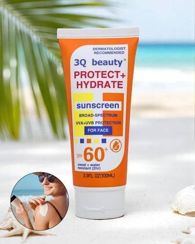 3Q Beauty Voděodolný obličejový opalovací krém SPF 60