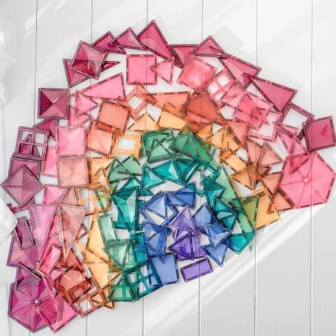 Connetix Tiles - Velká magnetická stavebnice PASTEL 202 ks