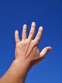 Počítání pět prstů — Stock obrázek