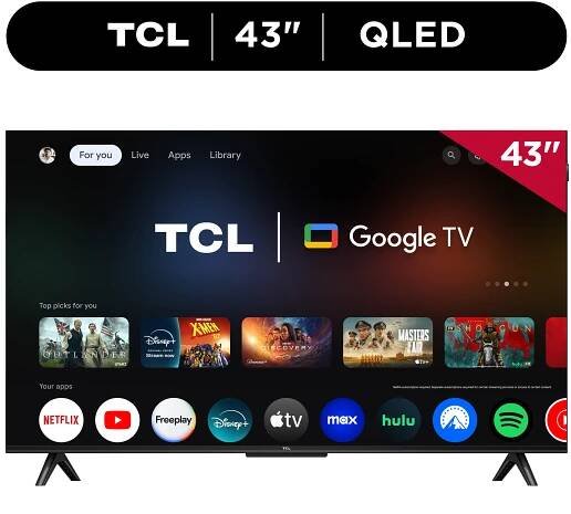 TCL 43" Q Series (NEW 2025) 4K UHD HDR QLED Smart TV with Google TV – 43Q51K - Walmart.com