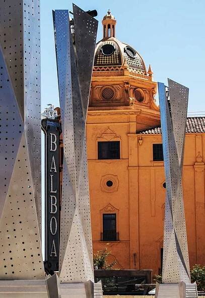 Horton Plaza Luminaries - Perforated Stainless Steel in San Diego - CSM