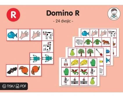 logopedické domino R