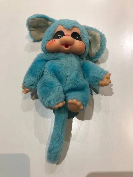 Mončičák retro hračka BLUE modrý - Starožitnosti a umění