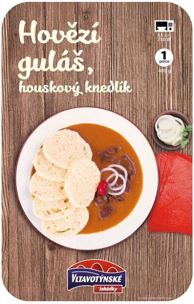 Hovězí guláš, houskový knedlík - Vltavotýnské lahůdky