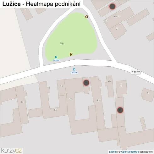 Mapa Lužice - Firmy v obci.