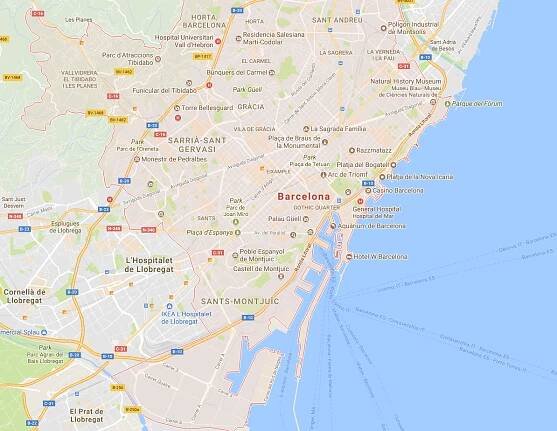 Map of Barcelona