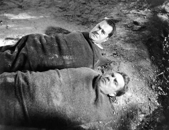 THE HITCH-HIKER, from top, Frank Lovejoy, Edmond O'Brien, 1953