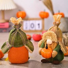 Dekorace na Den díkůvzdání Podzimní trpaslíci - Kolekce plyšových trpaslíků Figurky Halloween Švédský Tom Elf Dárky na Den díkůvzdání Domácí dekorace Dekorace podnosů