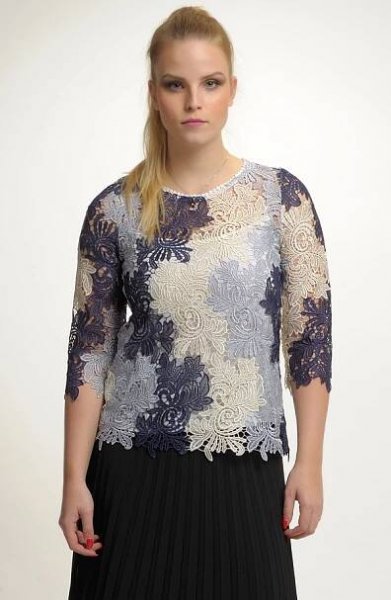 Dámská společenská krajková halenka | Verino