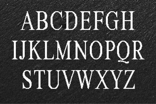 all caps alphabet