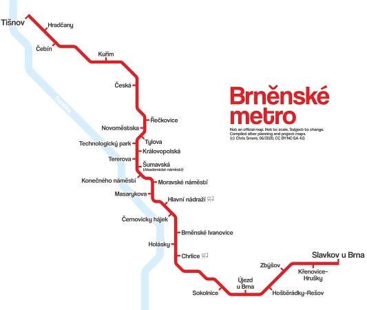 Brno, CZ - [unofficial] hybrid [diagram] [map] showing a possible ...