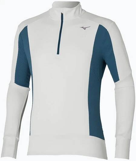 Pánská běžecká mikina Mizuno Warmalite Half Zip nimbus cloud/ blue wing teal