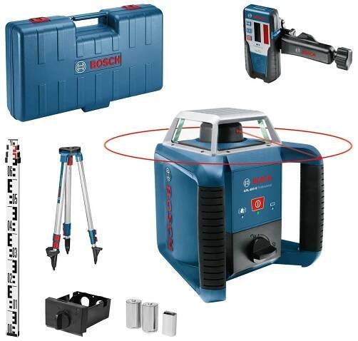 Bosch Příslušenství - Rotační laser, dosah 400 m, se stativem a příslušenst