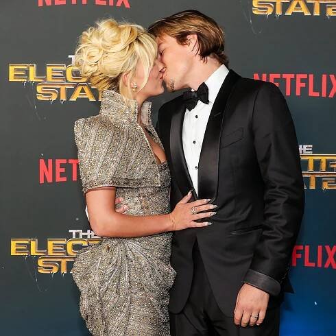 Millie Bobby Brown and Jake Bongiovi Electric State Premiere PDA
