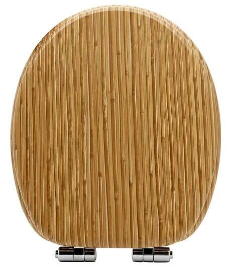 WC prkénko samosklápěcí Glacera MDF softclose imitace dřeva bambus ...
