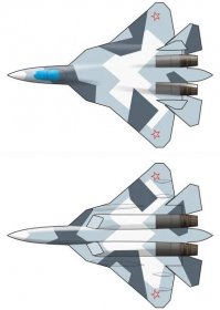 Sukhoi Su-57 in colours (PAK FA, Prospective Frontline Aviation System). Sukhoi Su-57 fighter camouflage and painting schemes