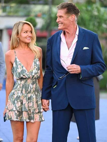 David Hasselhoff and wife Hayley Roberts attend the 'Ze Network' Photocall as part of the 61st Monte Carlo TV Festival At The Grimaldi Forum on June 19, 2022 in Monaco, Monaco. 