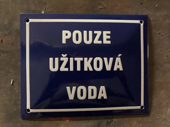 Smaltovaná cedule nová