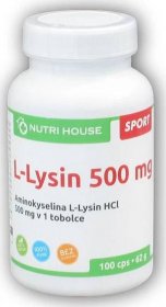 Nutrihouse L-Lysin 500 mg 100 cps.