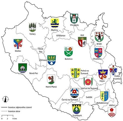 Digitální atlas zaniklých krajin - Symbolika regionů, míst a obcí