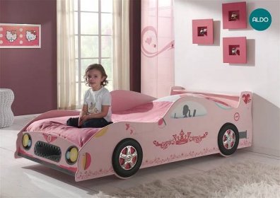 Dětská postel pro holku auto Lizzy LIZSC90