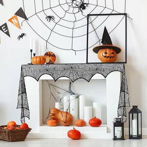 HALLOWEEN PAVUČINA DEKORACE UBRUS STÍNIDLO LAMPY KRB Kód výrobce 5907348208882