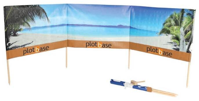 Plážový větrolam s potiskem| Plotbase