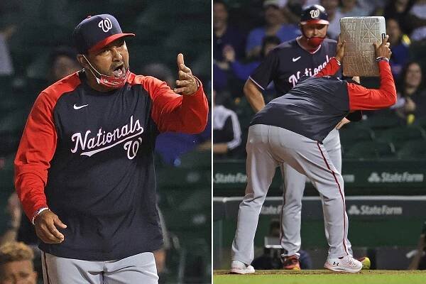Dave Martinez ejected Nationals Trea Turner