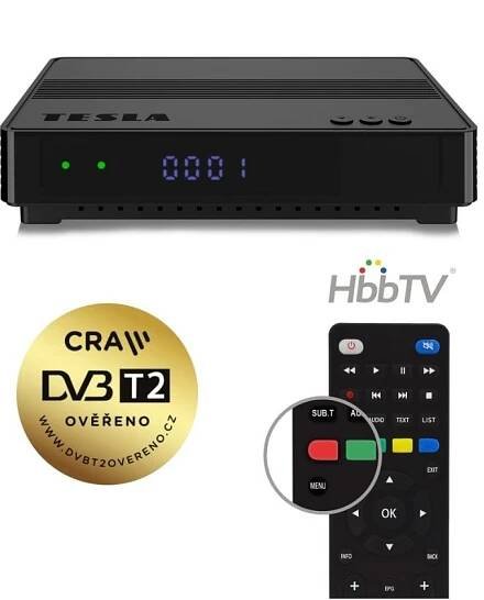 TESLA HYbbRID TV TH210 - set-top box DVB-T2 s HbbTV (H.265/HEVC)