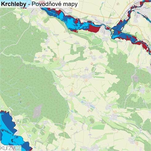 Krchleby - mapy | Kurzy.cz