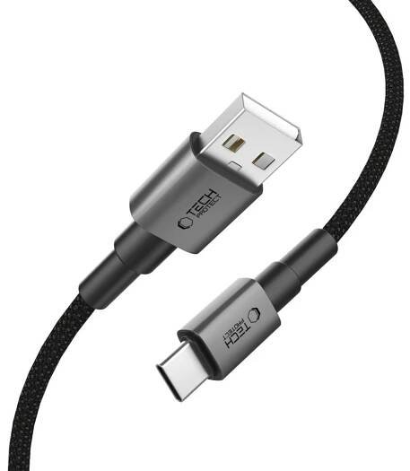 Tech-Protect UltraBoost DNA kabel USB-C, 15W/3A, 2m, šedý | Tvrzenaskla.eu