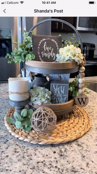 Pin by Debbie Kurth on Crafts | Kitchen tray decor, Christmas dining table decor, Farmhouse coffee table decor
