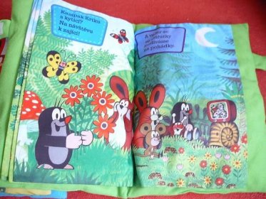Textilní knížky, pohádky pro nejmenší děti - 2x Krteček - Hračky
