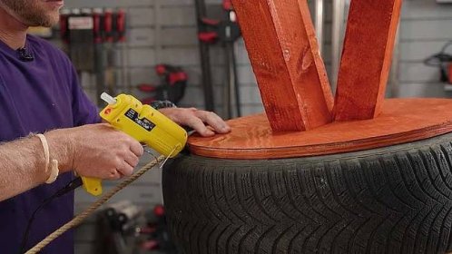 Jak vyrobit květináč z pneumatiky?