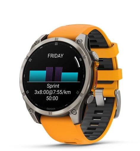 Garmin Fenix 8 47mm AMOLED, Titan Sapphire Graphite Orange | KOBRAS RUNLAB s.r.o.
