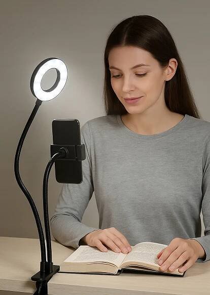 STOLNÍ LED LAMPIČKA S KLIPEM, FLEXIBILNÍ PRO ČTENÍ PŘES USB KROUŽEK, REGULACE EAN (GTIN) 5904238721810