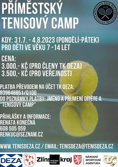 Příměstský tenisový camp - TK DEZA