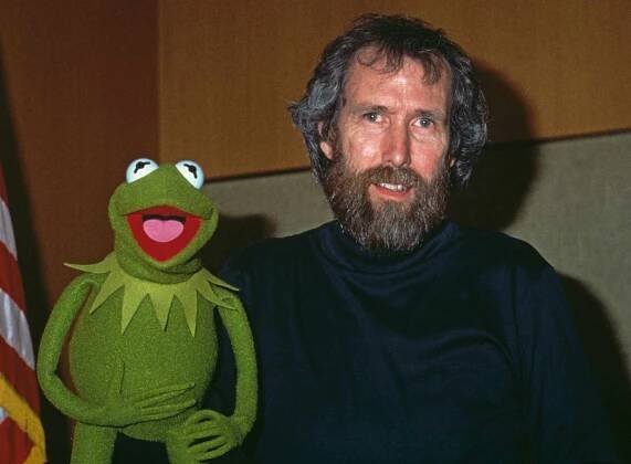 Jim Henson and Kermit the Frog in January 1984.