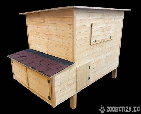 Zateplený kurník pro slepice 15-20ks, 160x120cm
