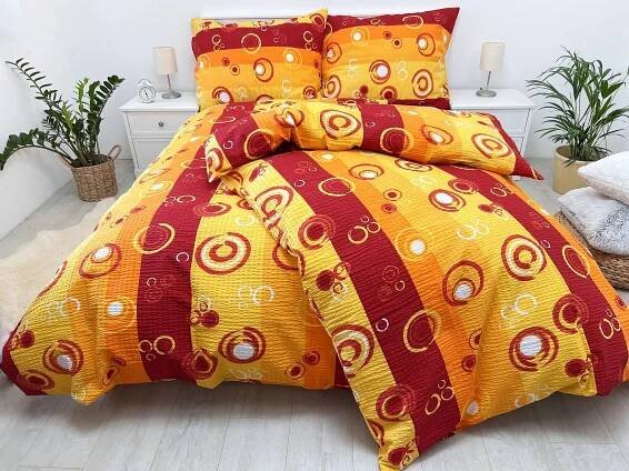 Krepové povlečení Bublina vínová Zapínání: zip, Velikost polštáře: 70x90, Velikost přikrývky: 140x200