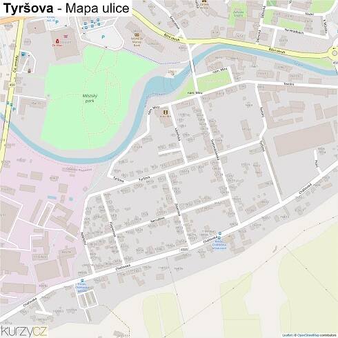 Tyršova - mapy | Kurzy.cz