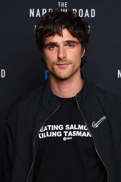 Jacob Elordi attends the Melbourne screening of "The Narrow Road To The Deep North" at Palace Cinema Como on April 09, 2025 in Melbourne, Australia. 