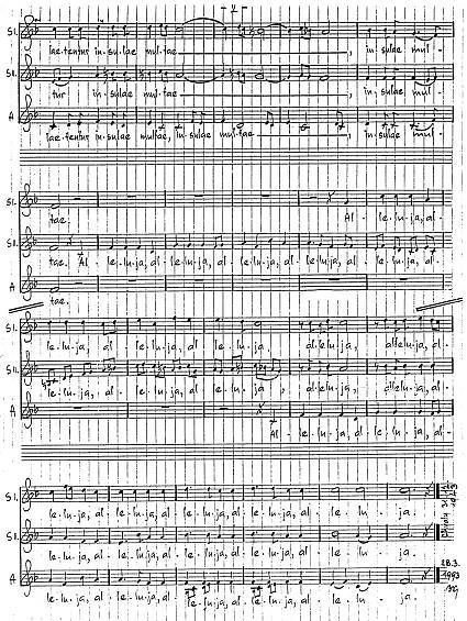 Moteto (Aleluja, Dominus regnavit) – Regenschori