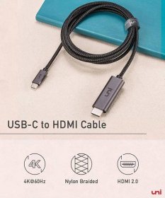 UNI propojovací kabel USB C - HDMI - redukce /adaptér - Počítače a hry
