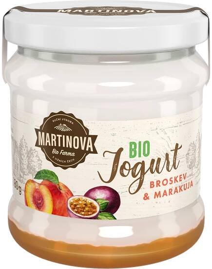 BIO jogurt broskev & marakuja 180g - Farma Malonty